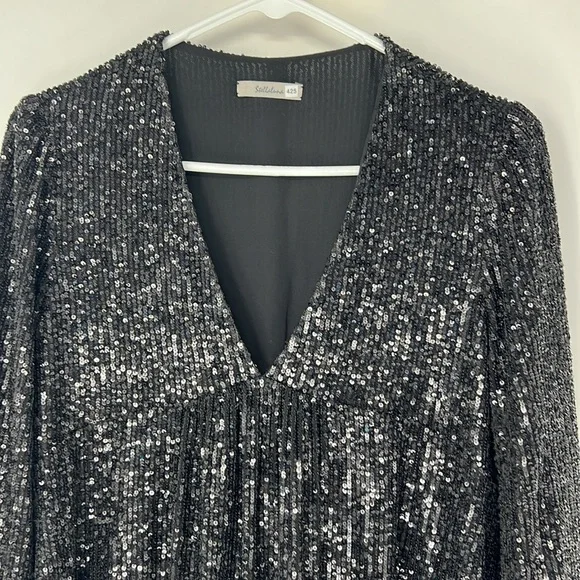 Stellaluna NWOT lined sequin mini dress UK size 36 - Picture 2 of 11